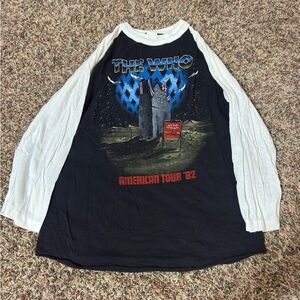 Anvil Black and White The Who Tour '82 Long Sleeve Tee